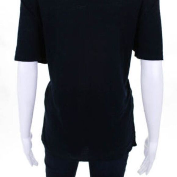 Vince Navy Blue Lightweight Short Sleeve Polo Shirt Sz. L - Picture 6 of 7